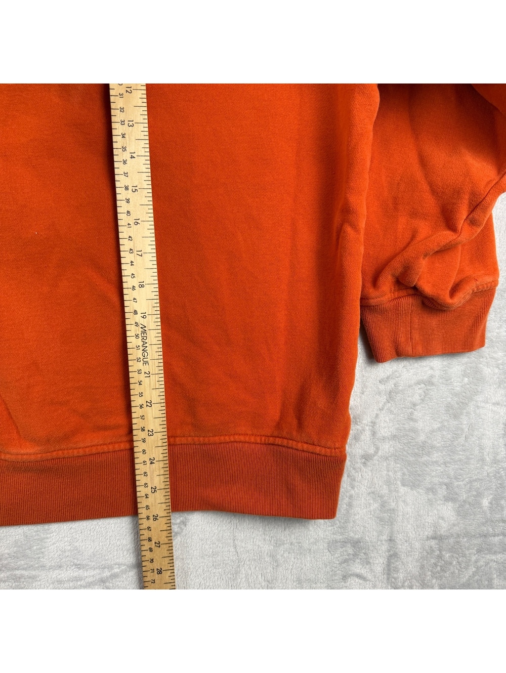Tommy Hilfiger Men L Orange Crewneck Sweatshirt Flag Logo Heritage Minimal Prep - Picture 5 of 8